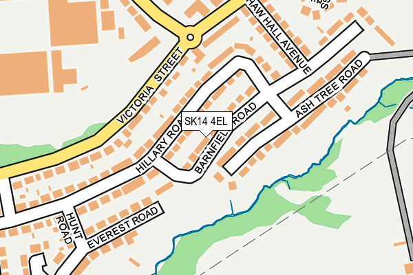 SK14 4EL map - OS OpenMap – Local (Ordnance Survey)