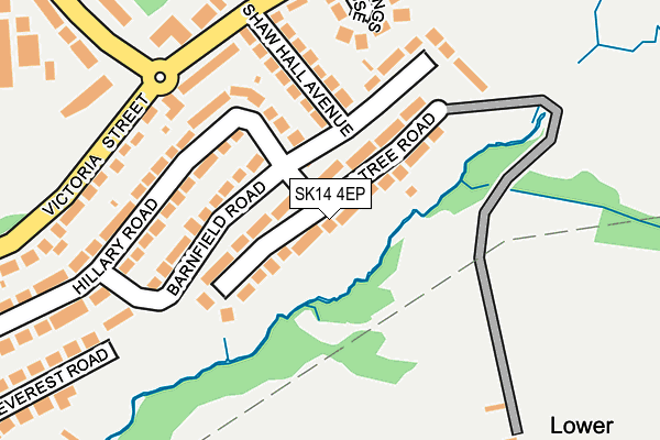 SK14 4EP map - OS OpenMap – Local (Ordnance Survey)