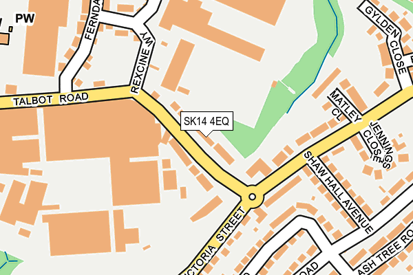 SK14 4EQ map - OS OpenMap – Local (Ordnance Survey)