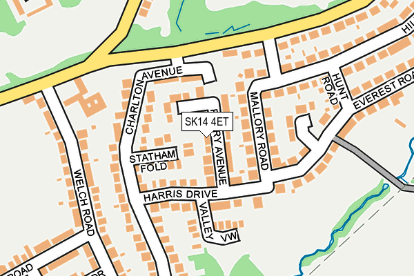 SK14 4ET map - OS OpenMap – Local (Ordnance Survey)