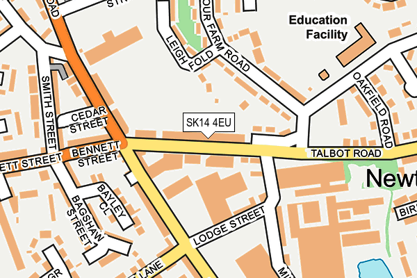 SK14 4EU map - OS OpenMap – Local (Ordnance Survey)