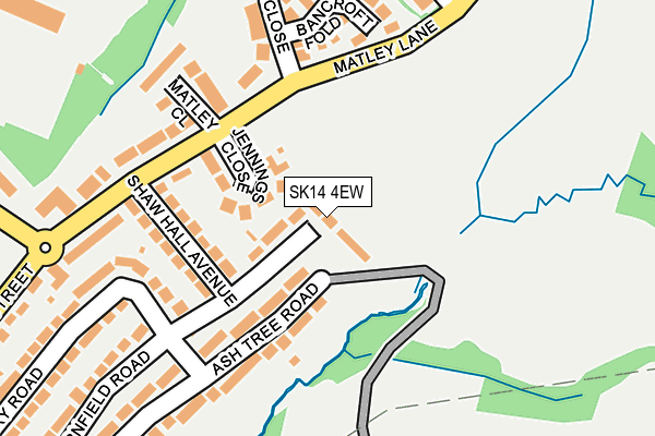 SK14 4EW map - OS OpenMap – Local (Ordnance Survey)