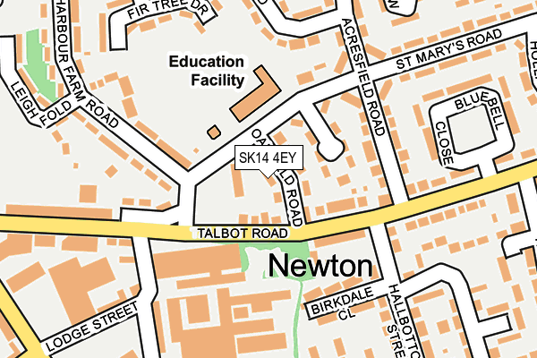 SK14 4EY map - OS OpenMap – Local (Ordnance Survey)