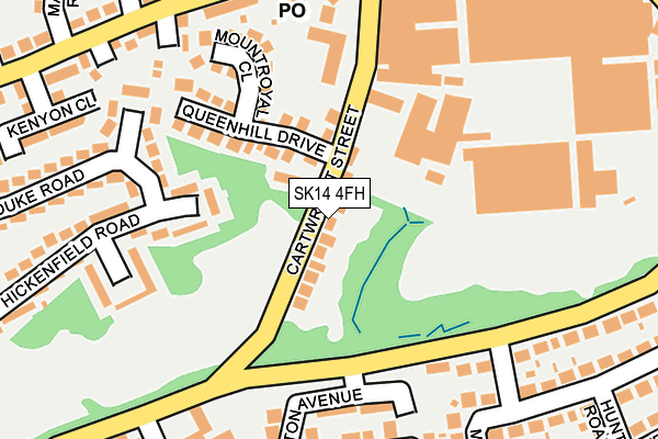 SK14 4FH map - OS OpenMap – Local (Ordnance Survey)