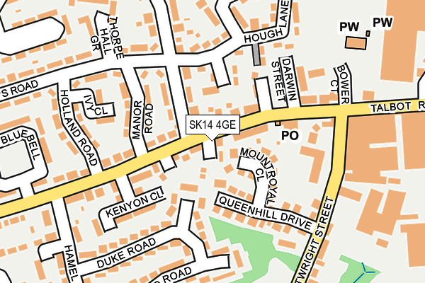 SK14 4GE map - OS OpenMap – Local (Ordnance Survey)
