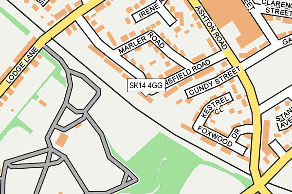 SK14 4GG map - OS OpenMap – Local (Ordnance Survey)