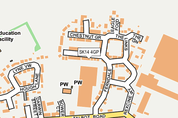 SK14 4GP map - OS OpenMap – Local (Ordnance Survey)