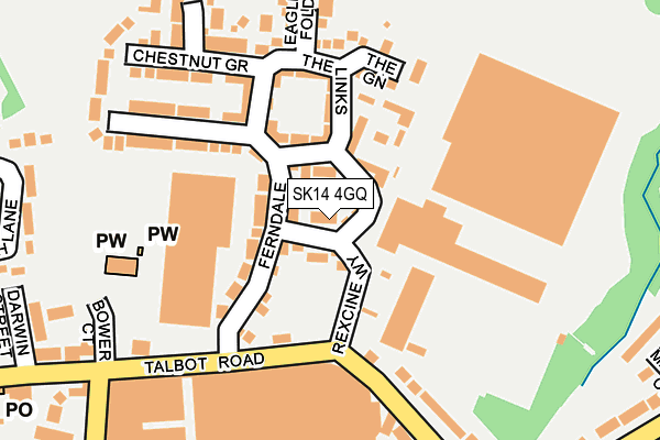 SK14 4GQ map - OS OpenMap – Local (Ordnance Survey)