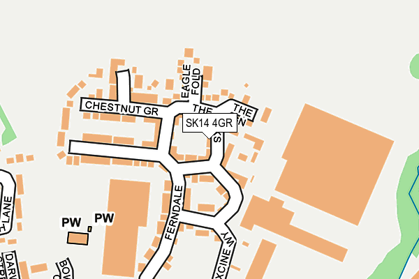 SK14 4GR map - OS OpenMap – Local (Ordnance Survey)