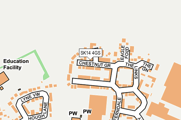SK14 4GS map - OS OpenMap – Local (Ordnance Survey)