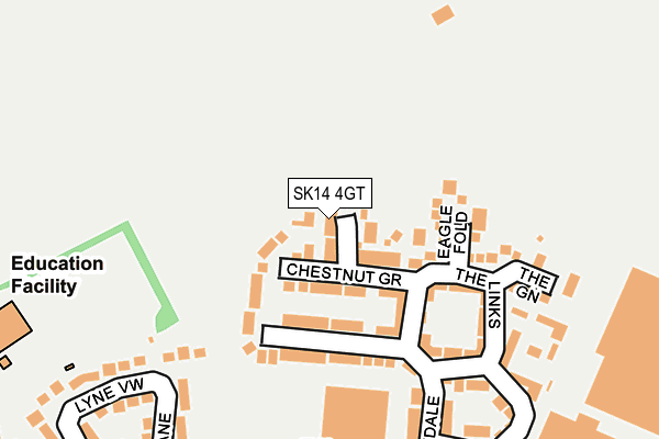 SK14 4GT map - OS OpenMap – Local (Ordnance Survey)