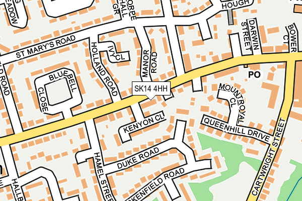 SK14 4HH map - OS OpenMap – Local (Ordnance Survey)