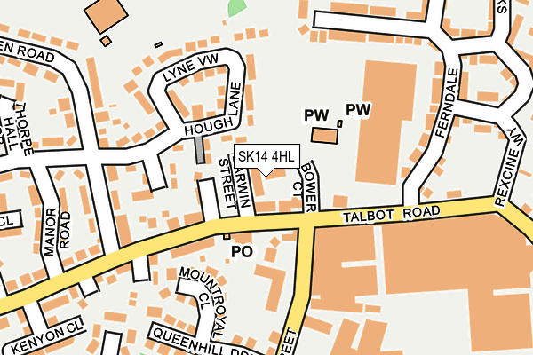 SK14 4HL map - OS OpenMap – Local (Ordnance Survey)
