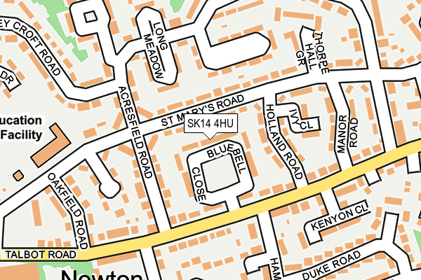 SK14 4HU map - OS OpenMap – Local (Ordnance Survey)