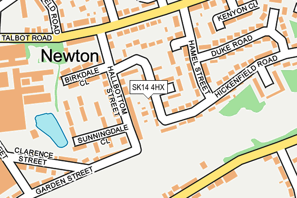 SK14 4HX map - OS OpenMap – Local (Ordnance Survey)