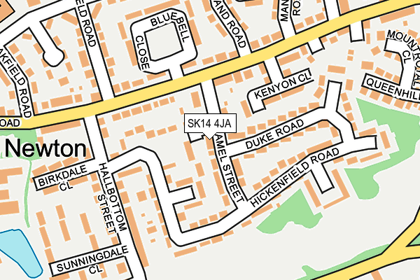 SK14 4JA map - OS OpenMap – Local (Ordnance Survey)