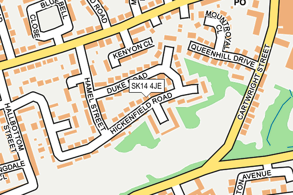 SK14 4JE map - OS OpenMap – Local (Ordnance Survey)