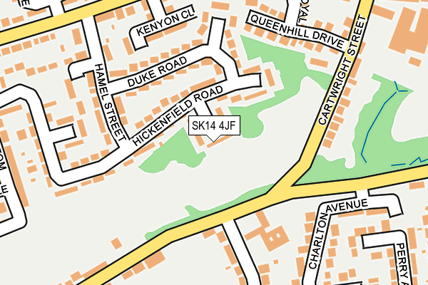 SK14 4JF map - OS OpenMap – Local (Ordnance Survey)