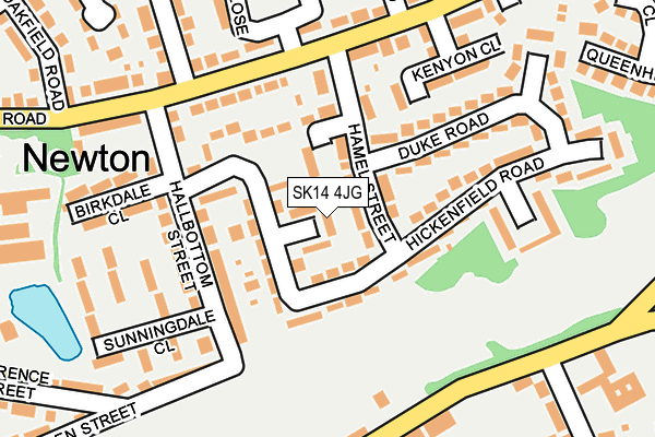 SK14 4JG map - OS OpenMap – Local (Ordnance Survey)