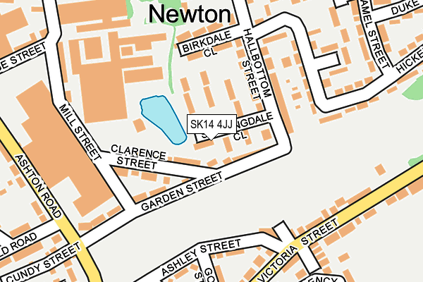 SK14 4JJ map - OS OpenMap – Local (Ordnance Survey)