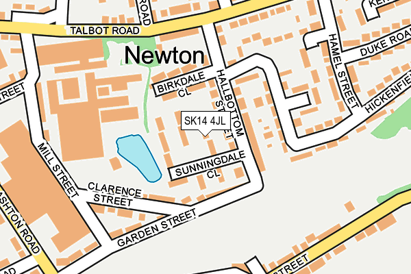 SK14 4JL map - OS OpenMap – Local (Ordnance Survey)