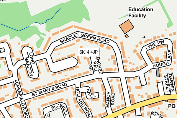 SK14 4JP map - OS OpenMap – Local (Ordnance Survey)