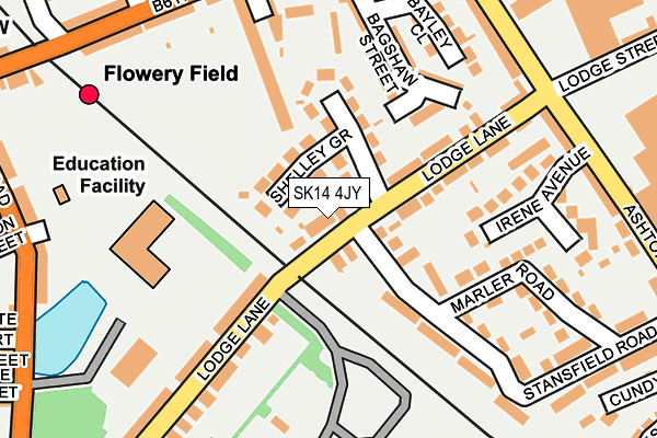 SK14 4JY map - OS OpenMap – Local (Ordnance Survey)