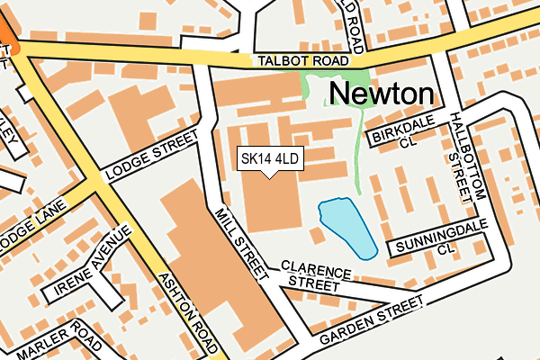 SK14 4LD map - OS OpenMap – Local (Ordnance Survey)