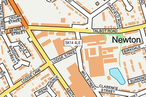 SK14 4LE map - OS OpenMap – Local (Ordnance Survey)