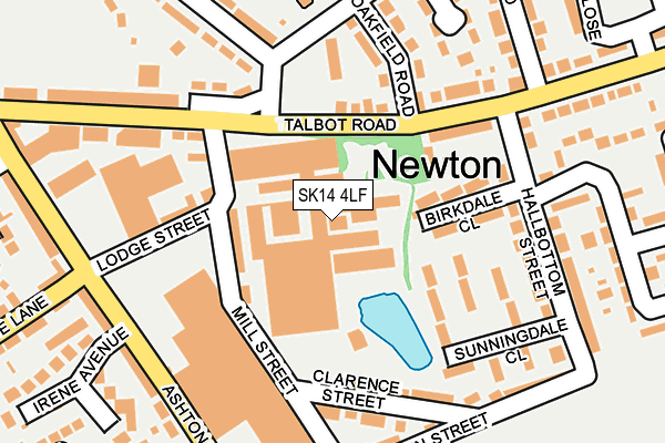 SK14 4LF map - OS OpenMap – Local (Ordnance Survey)