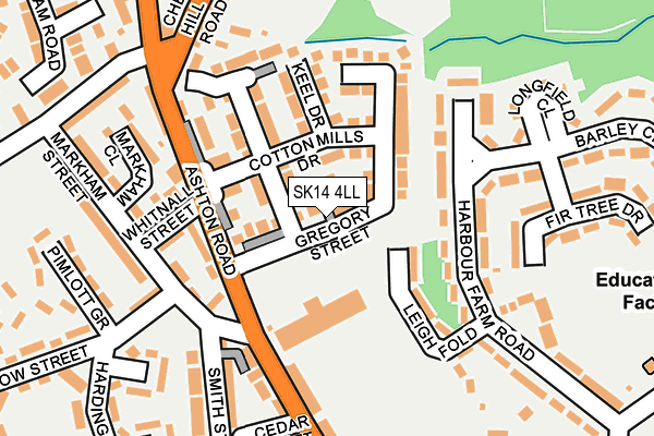 SK14 4LL map - OS OpenMap – Local (Ordnance Survey)
