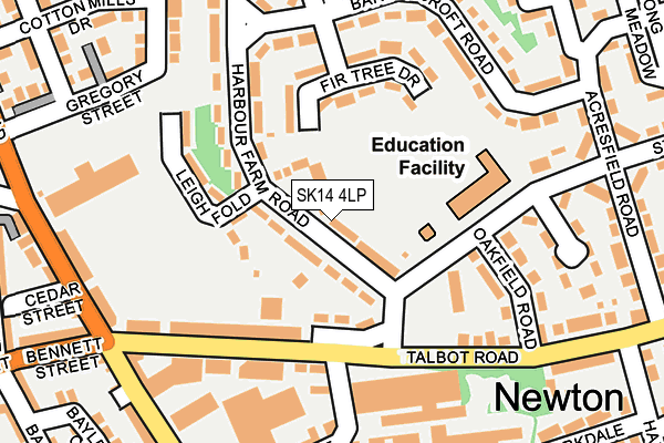 SK14 4LP map - OS OpenMap – Local (Ordnance Survey)