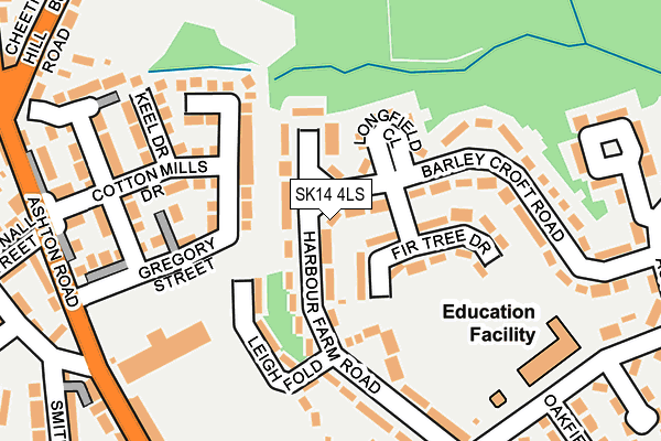 SK14 4LS map - OS OpenMap – Local (Ordnance Survey)