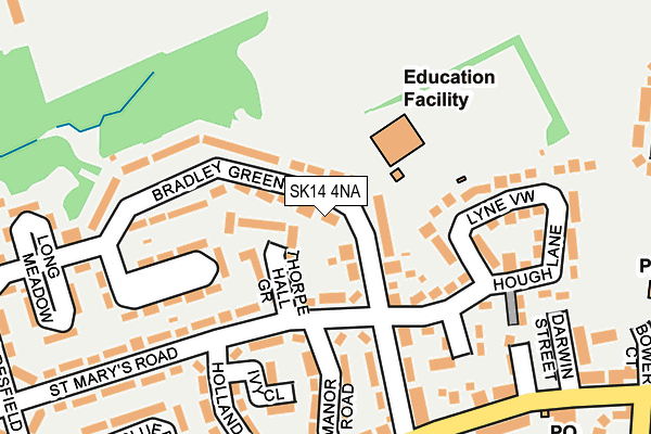 SK14 4NA map - OS OpenMap – Local (Ordnance Survey)