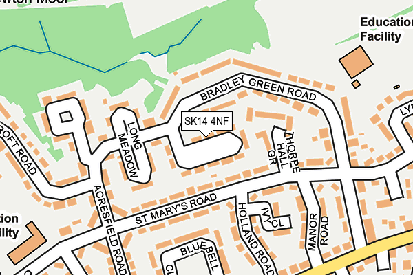 SK14 4NF map - OS OpenMap – Local (Ordnance Survey)