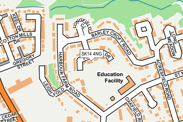 SK14 4NG map - OS OpenMap – Local (Ordnance Survey)