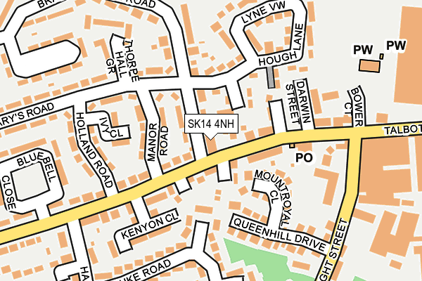 SK14 4NH map - OS OpenMap – Local (Ordnance Survey)
