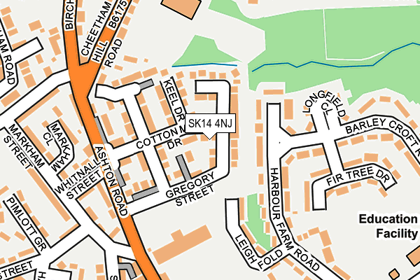 SK14 4NJ map - OS OpenMap – Local (Ordnance Survey)