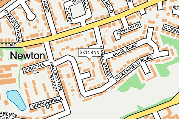 SK14 4NN map - OS OpenMap – Local (Ordnance Survey)