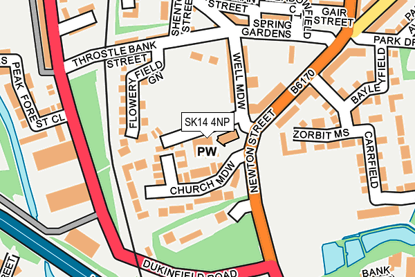 SK14 4NP map - OS OpenMap – Local (Ordnance Survey)