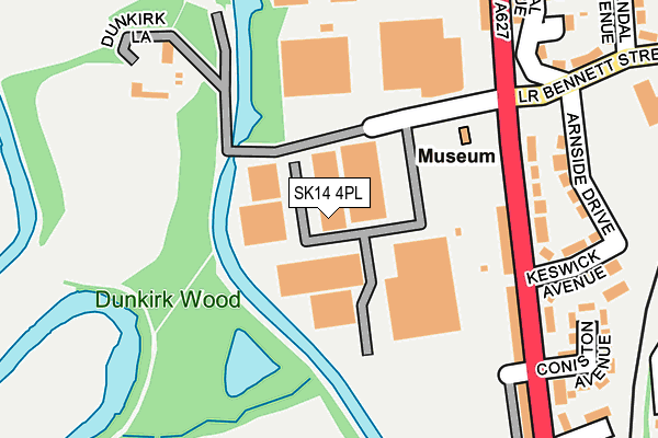 SK14 4PL map - OS OpenMap – Local (Ordnance Survey)