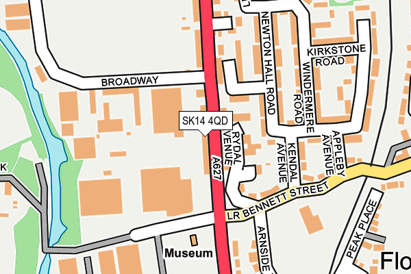 SK14 4QD map - OS OpenMap – Local (Ordnance Survey)