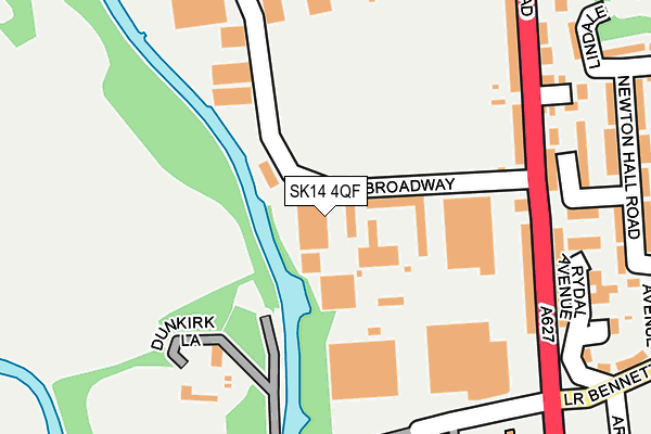 SK14 4QF map - OS OpenMap – Local (Ordnance Survey)