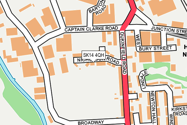 SK14 4QH map - OS OpenMap – Local (Ordnance Survey)