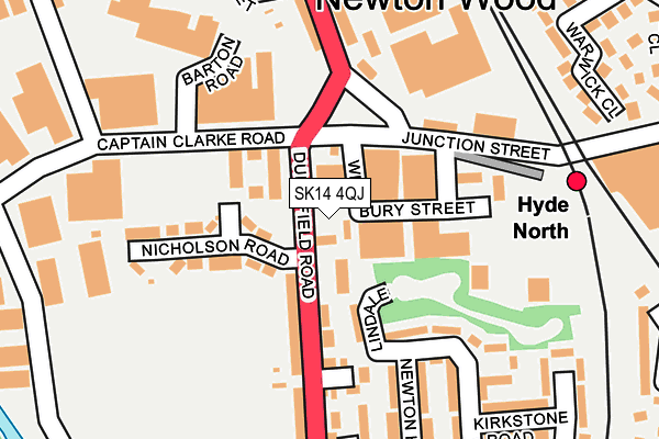 SK14 4QJ map - OS OpenMap – Local (Ordnance Survey)