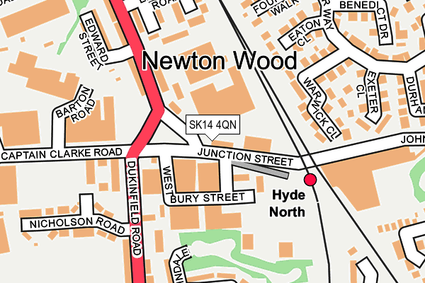 SK14 4QN map - OS OpenMap – Local (Ordnance Survey)