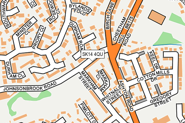 SK14 4QU map - OS OpenMap – Local (Ordnance Survey)