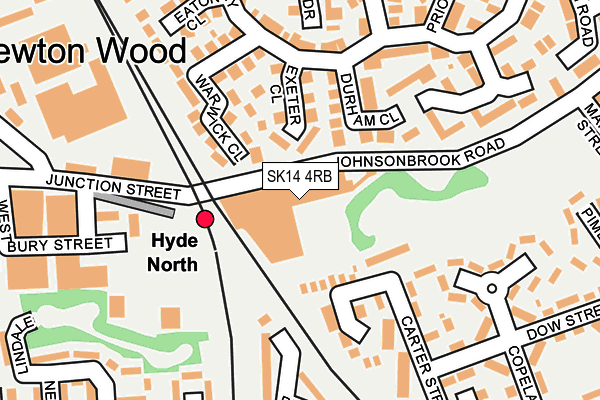 SK14 4RB map - OS OpenMap – Local (Ordnance Survey)