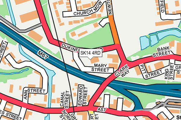 SK14 4RD map - OS OpenMap – Local (Ordnance Survey)