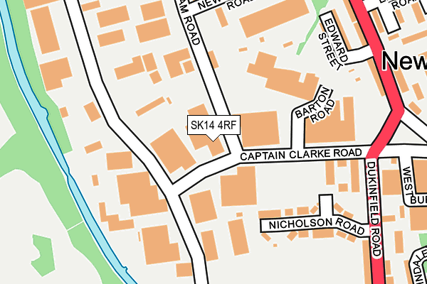 SK14 4RF map - OS OpenMap – Local (Ordnance Survey)